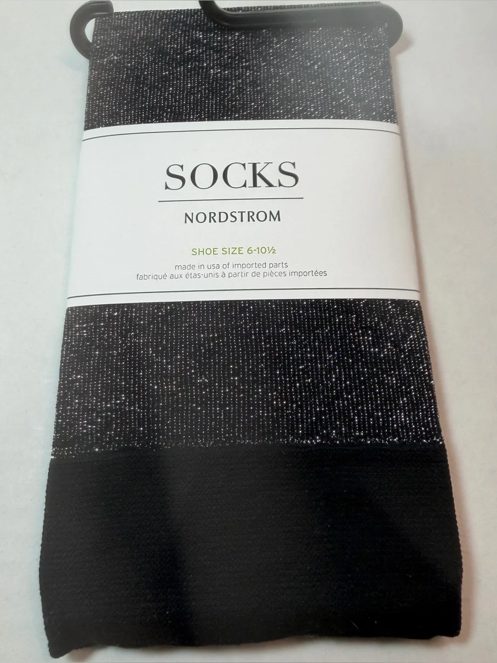 BNWT NORDSTROM METALLIC TROUSER SOCKS os 9-11